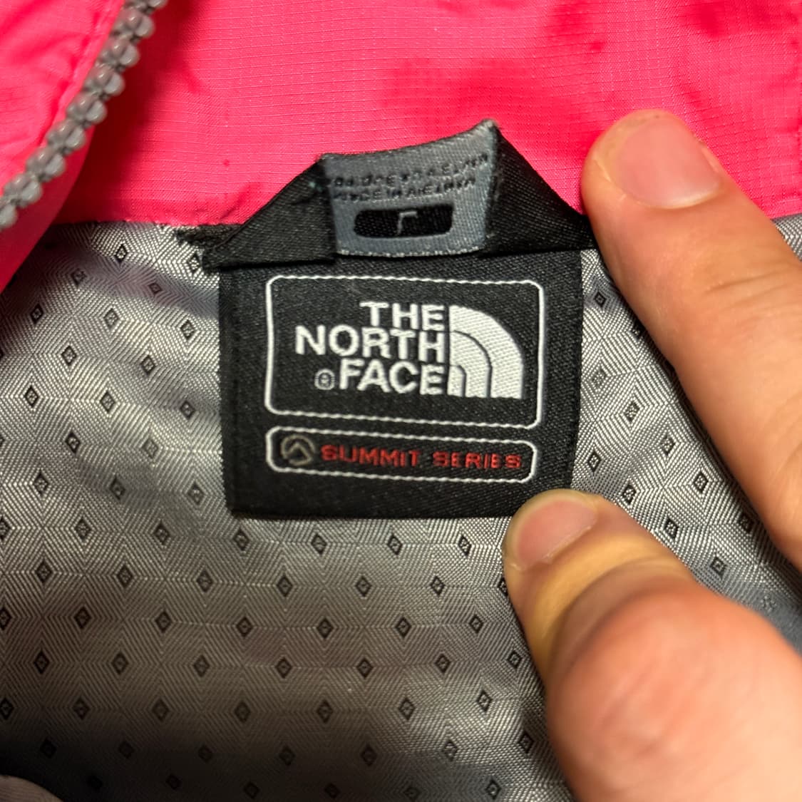 노스페이스 핫핑크 풀 집업 경량패딩 L 상품이미지7