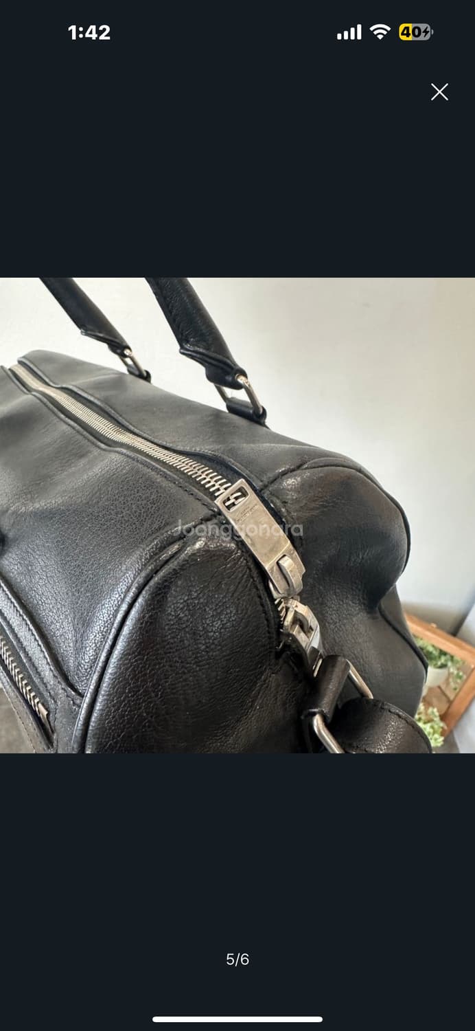 정품)생로랑 블랙 더플백 상품이미지5