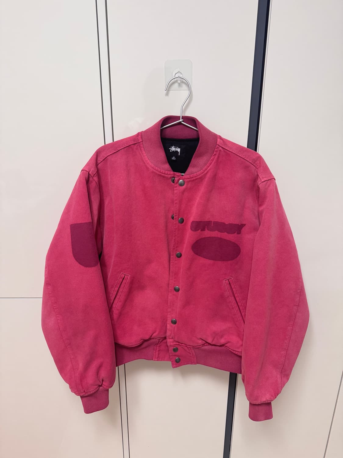 스투시 나이트 고스트 로고 바시티 자켓 M 상품이미지1