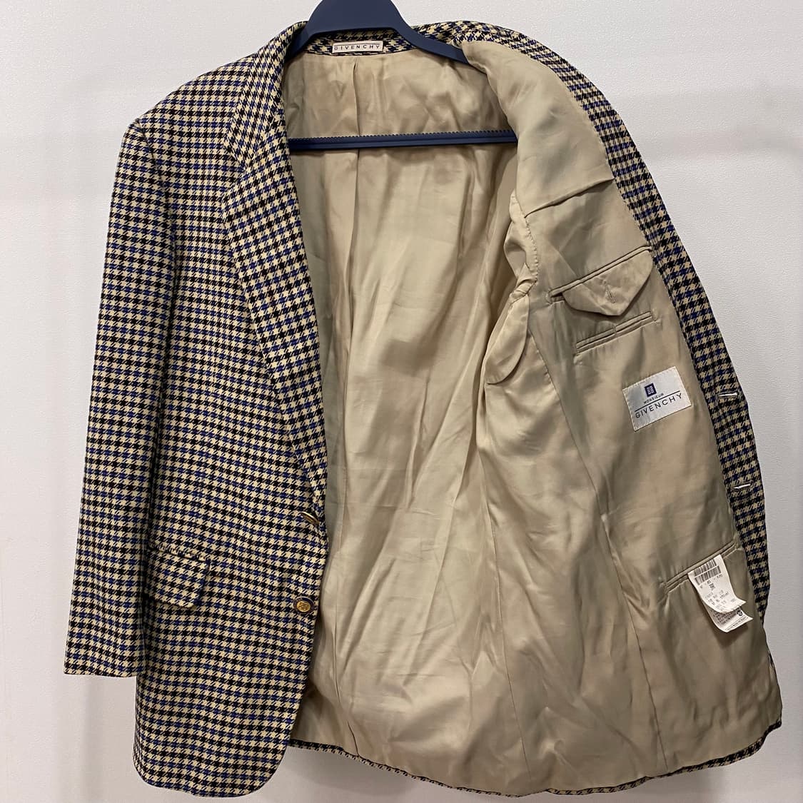 지방시 무슈 금장 울 쉐퍼드 체크 블레이저 상품이미지6