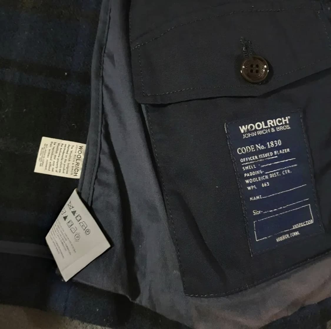 울리치 체크 울 헌팅 코트 자켓 S 상품이미지7