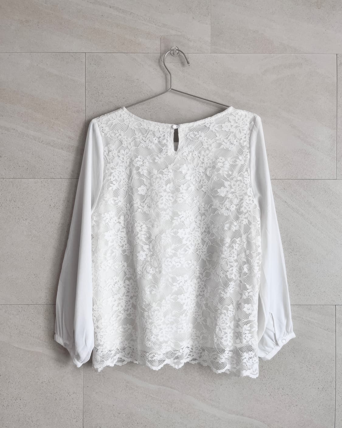 화이트 레이스 블라우스 상품이미지4