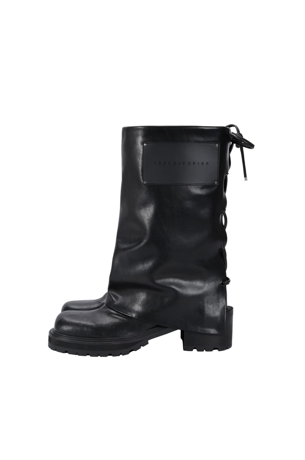 [235]트리밍버드 폴디드 레이스업 부츠 상품이미지1