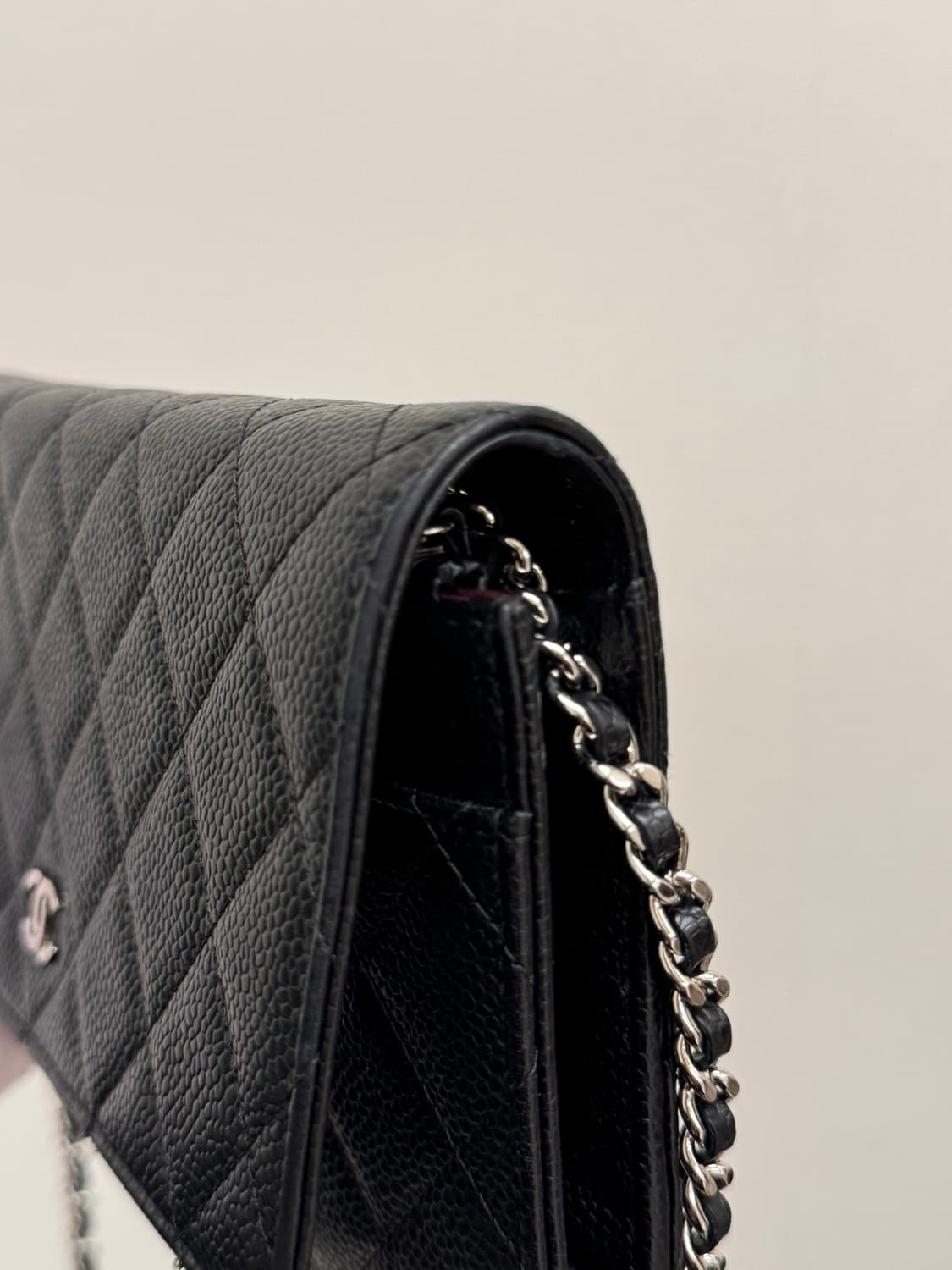 샤넬 블랙 캐비어 은장 체인 숄더백 상품이미지9
