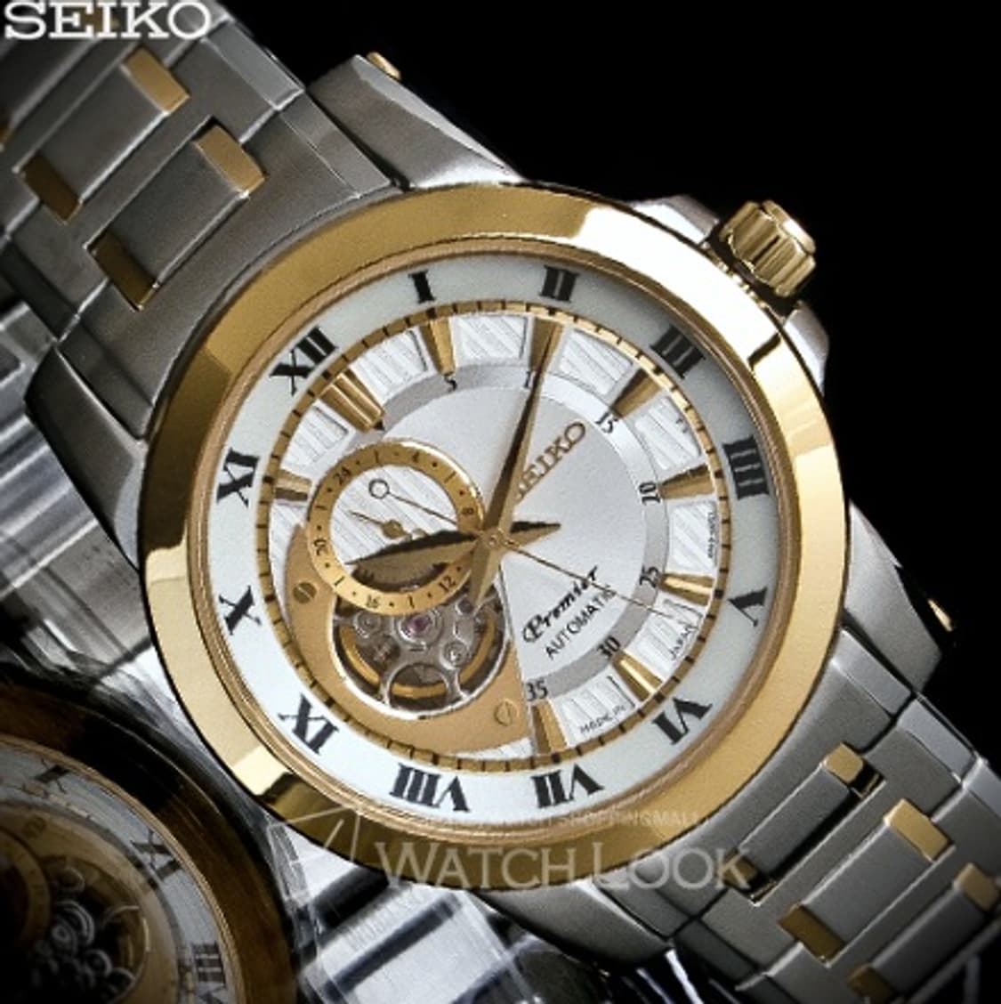 정품] Seiko 세이코 프리미어 실버 오토매틱 투톤 시계 상품이미지1