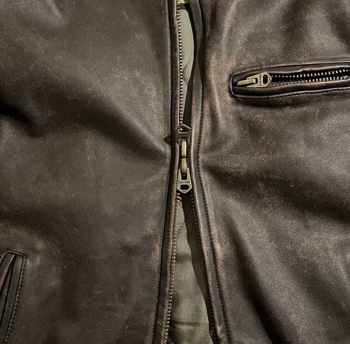 에즈라 피치 리얼 레더 카페레이서 자켓 L 상품이미지5