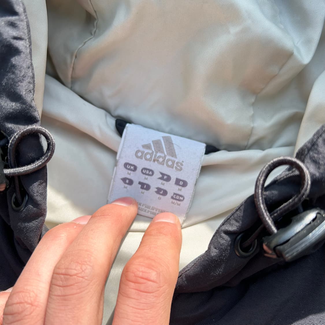 아디다스 (ADIDAS) 빅로고 후드 바람막이 패딩 상품이미지5