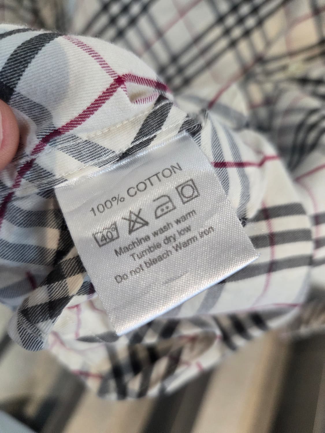 BURBERRY 버버리 아이보리 체크셔츠 상품이미지9