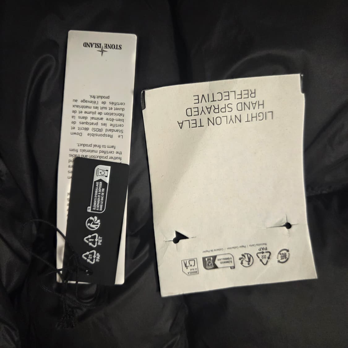 26ss 스톤아일랜드 나일론텔라 핸드 스프레이드 패딩 L 상품이미지6