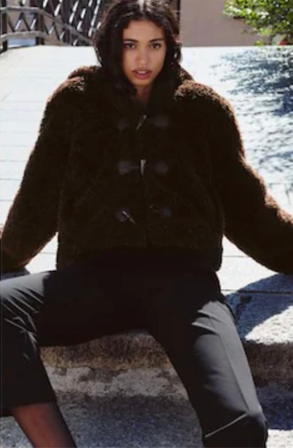 자라 더플 퍼자켓 브라운 상품이미지1