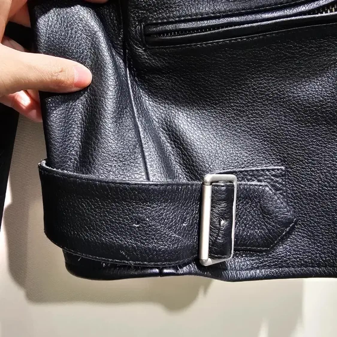 비바스튜디오 블랙 가죽 라이더 자켓~55 상품이미지3