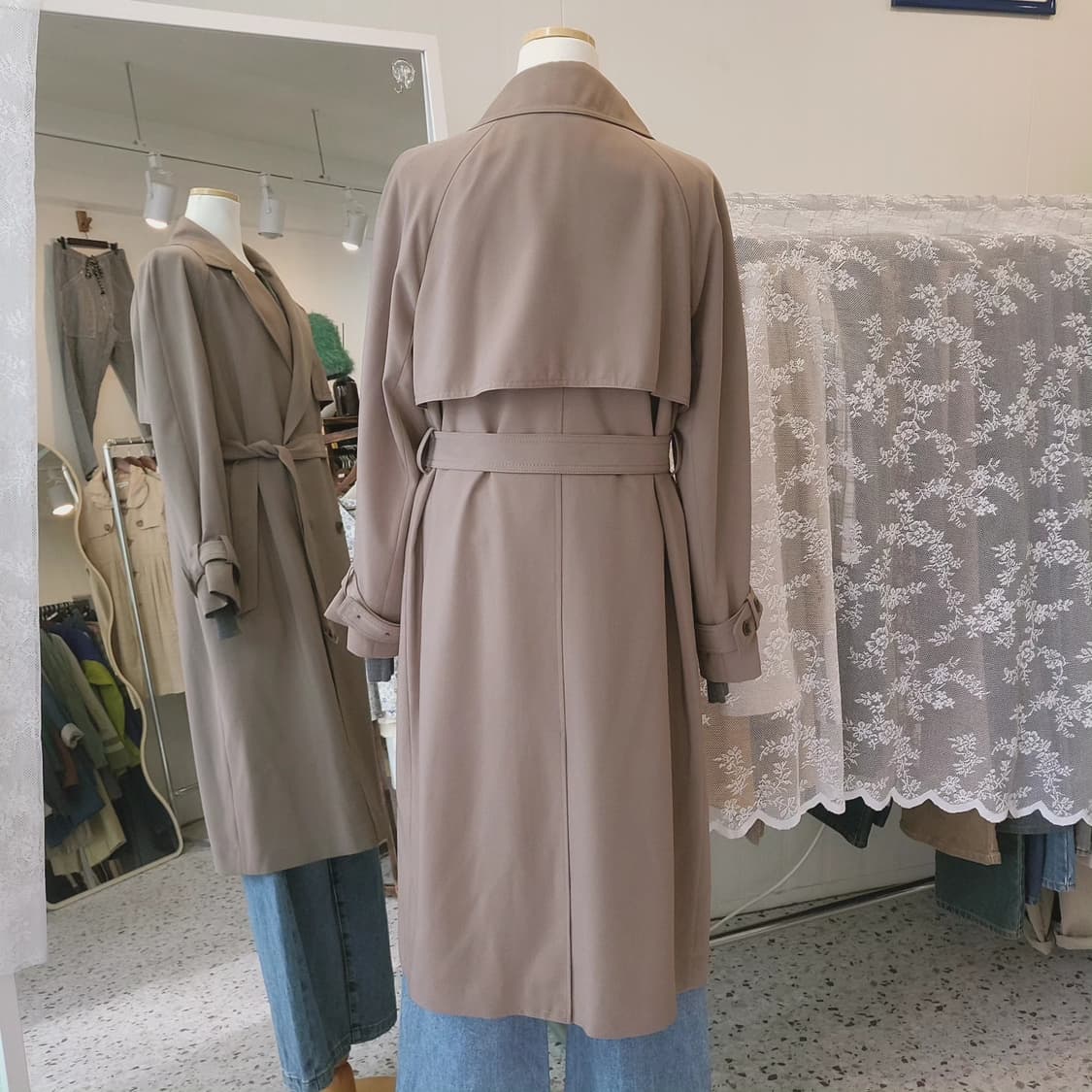 쉬즈미스 밀키브라운 트렌치코트 상품이미지10