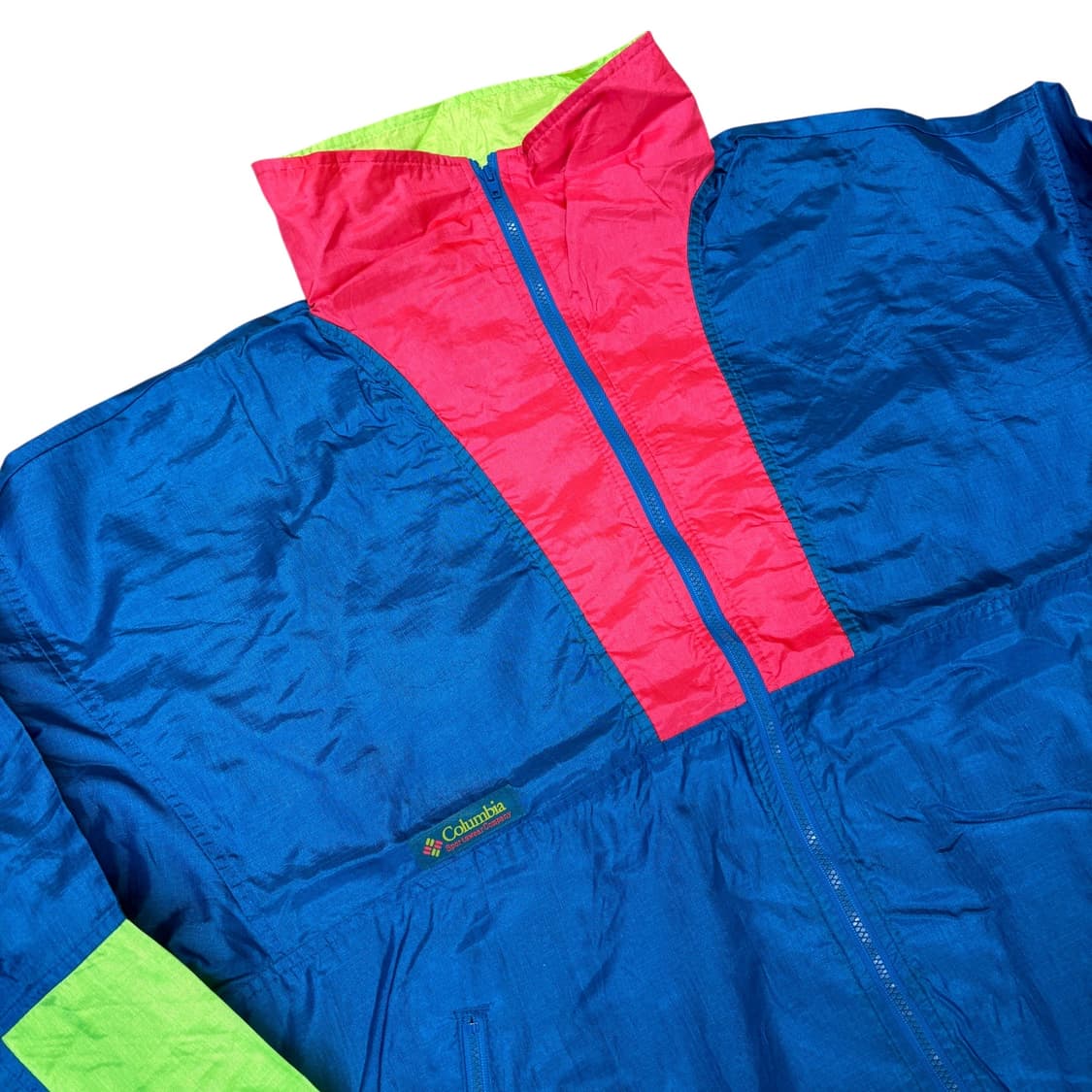 [M] 90s 콜럼비아 Columbia 컬러블록 나일론 자켓 윈드브레이커 상품이미지3