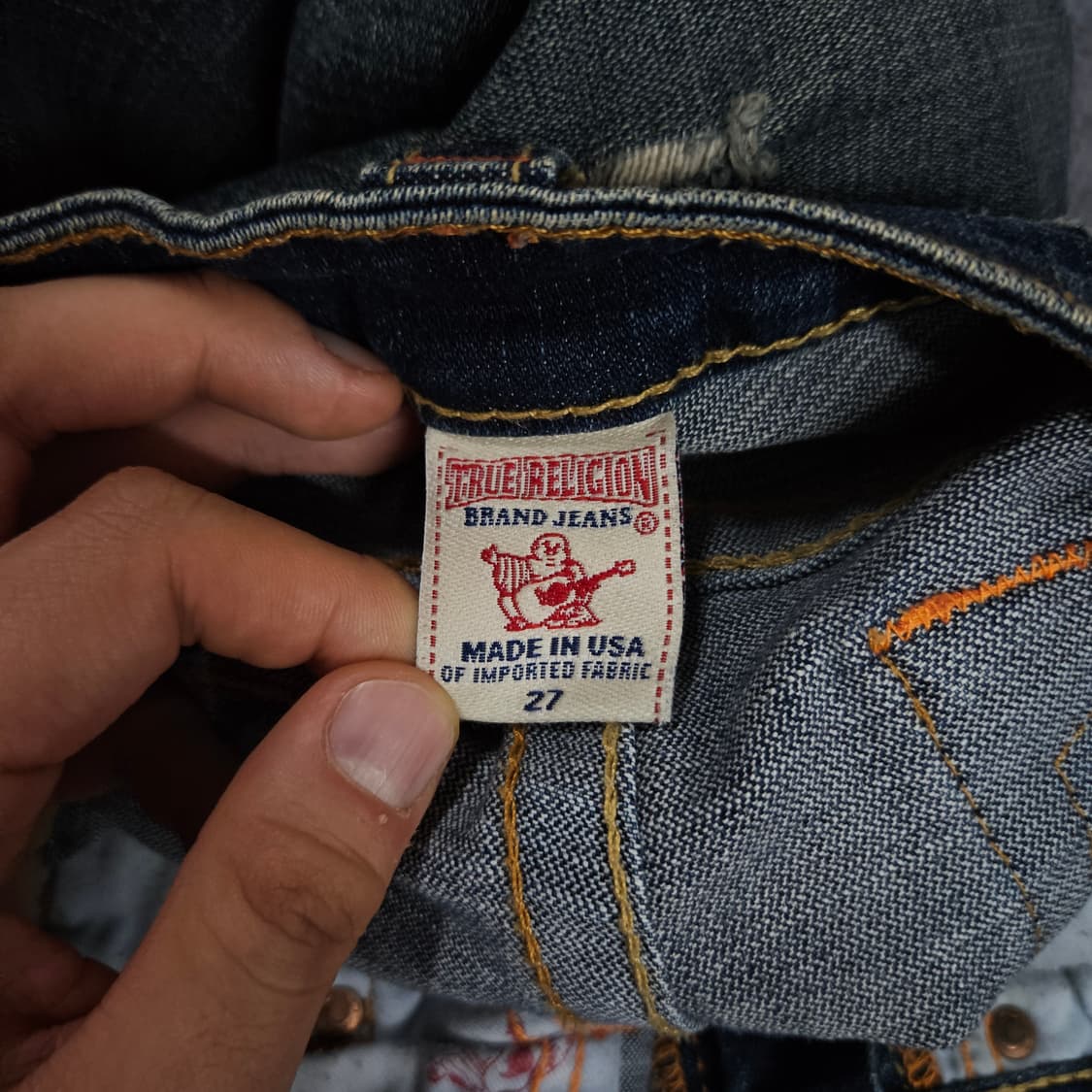 트루릴리젼 로우 라이즈 조니 데님 팬츠(급처) 상품이미지5