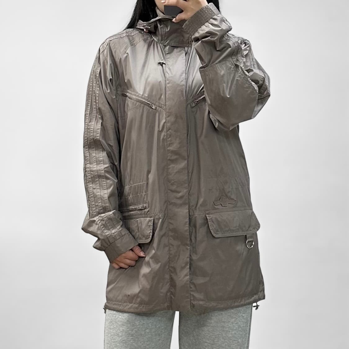 아디다스 브라운 사파리 바람막이 자켓 상품이미지1