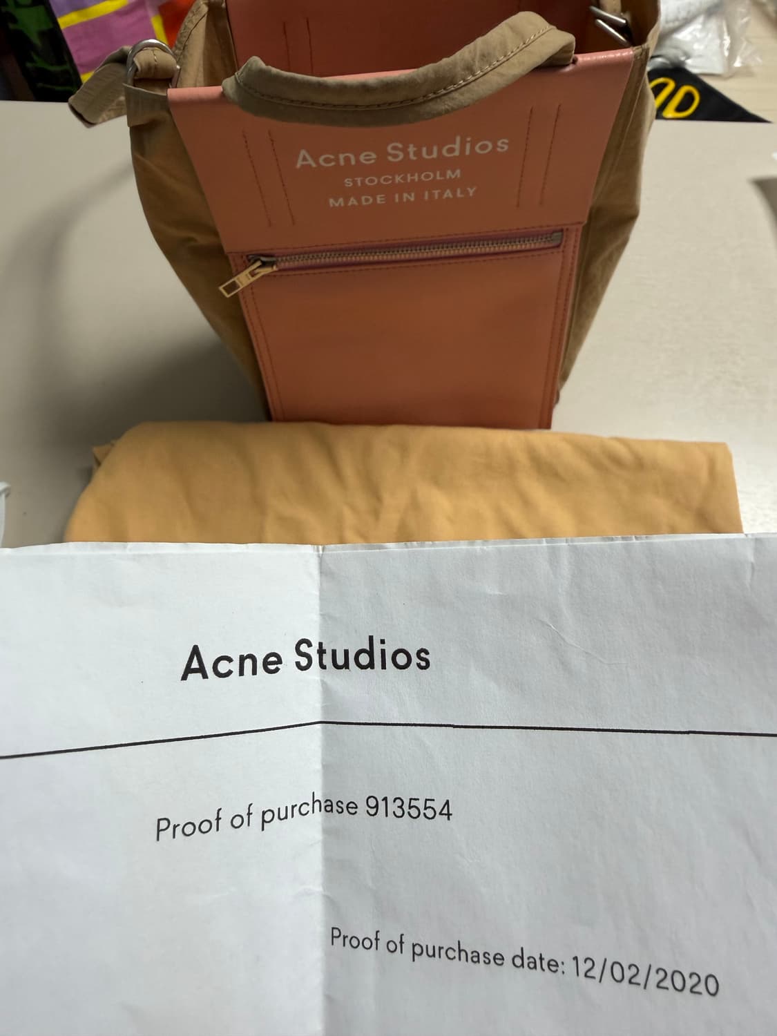 아크네스튜디오 정품 베이커백 스몰 베이지 핑크 상품이미지5