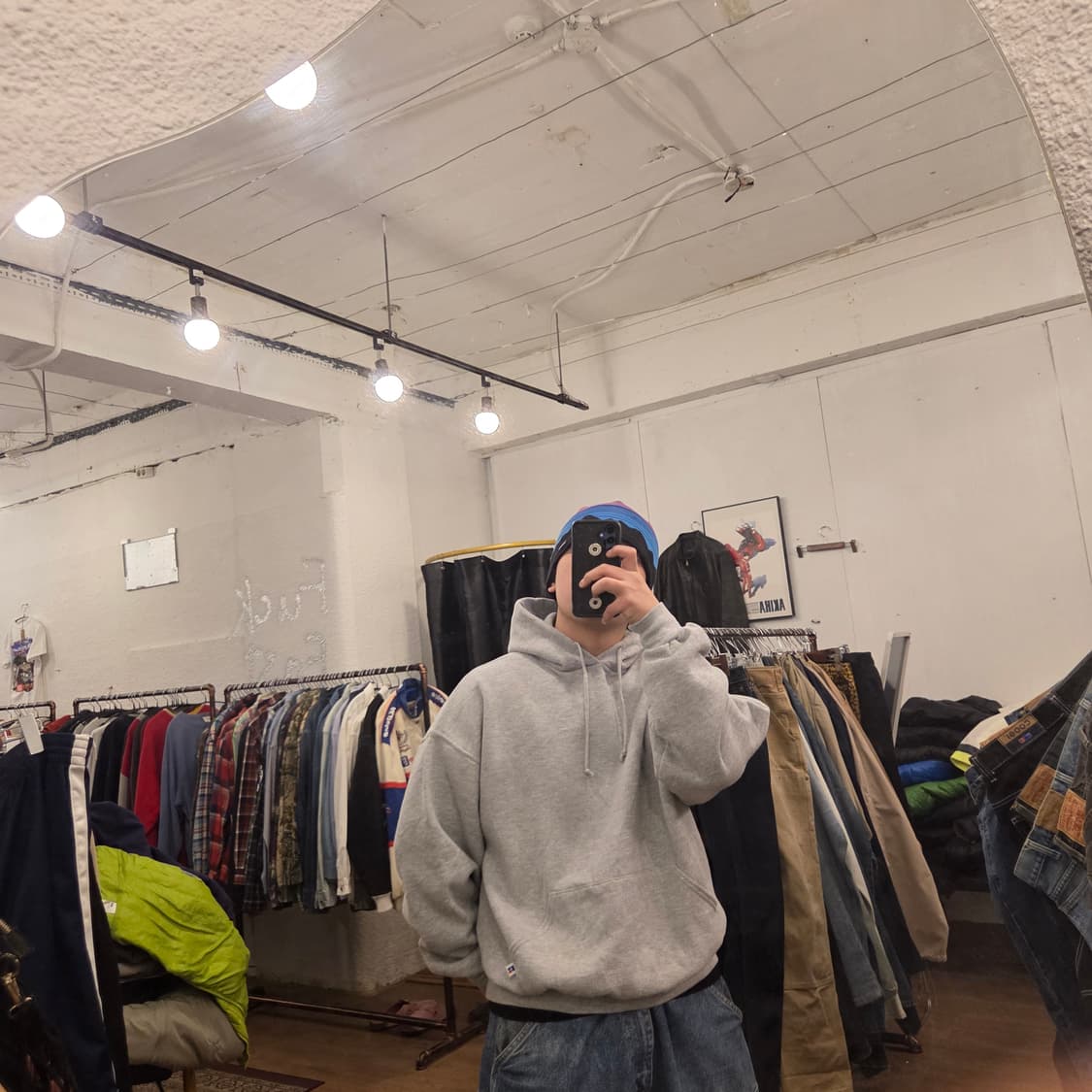 90s 빈티지 러셀 후드 그레이 xl 상품이미지10