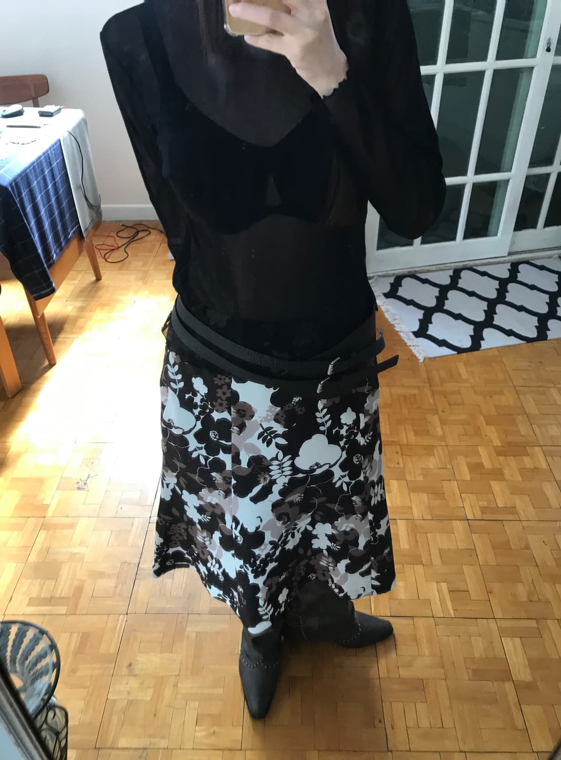 vintage black mash top 상품이미지5