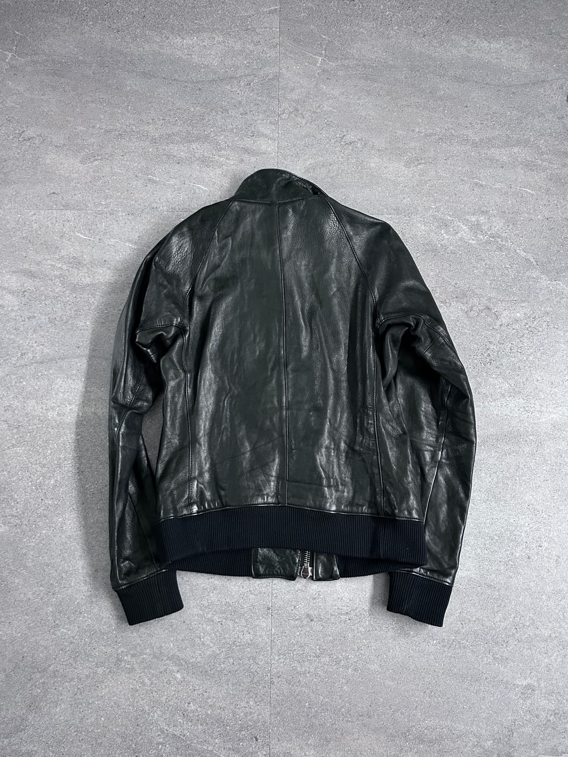 준 하시모토 사선 지퍼 램스킨 자켓 상품이미지5