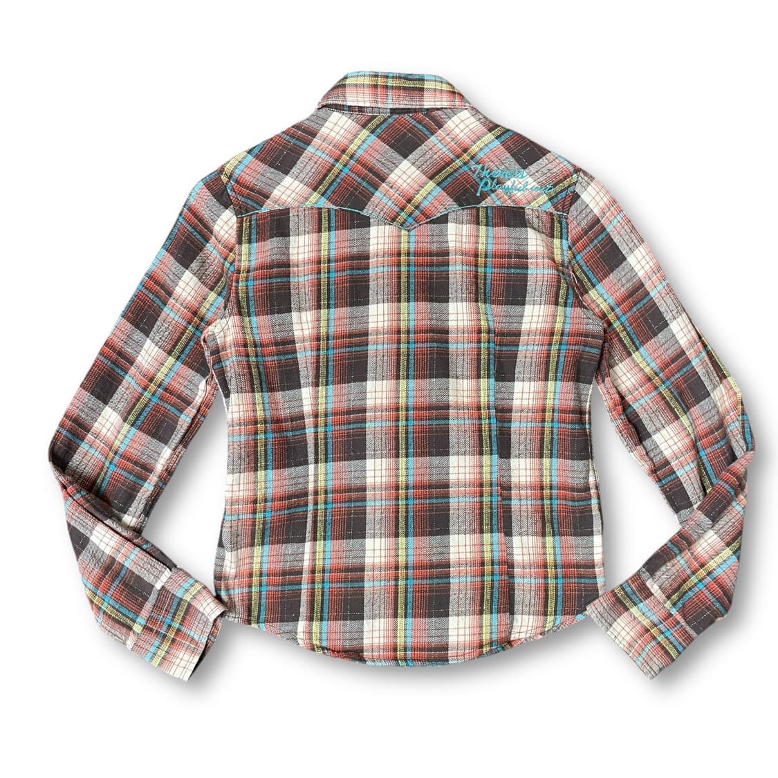 빈티지 체크 투포켓 y2k 웨스턴 긴팔 셔츠 S 상품이미지2