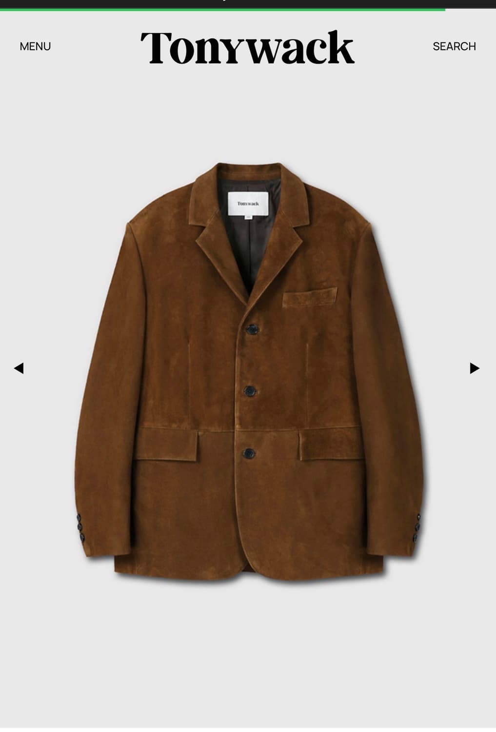 토니웩 스웨이드 테일러드 자켓 카멜 L 상품이미지1