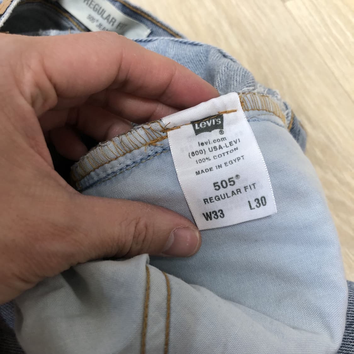 (31) 00's 리바이스 Levi's 505 레귤러핏 연청 워시드 데님 상품이미지4