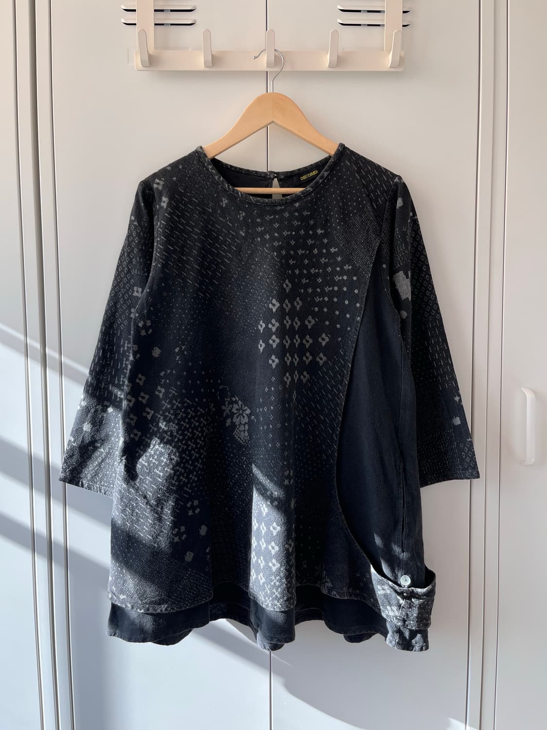 Decorer 패턴 레이어드 미디 원피스 상품이미지2