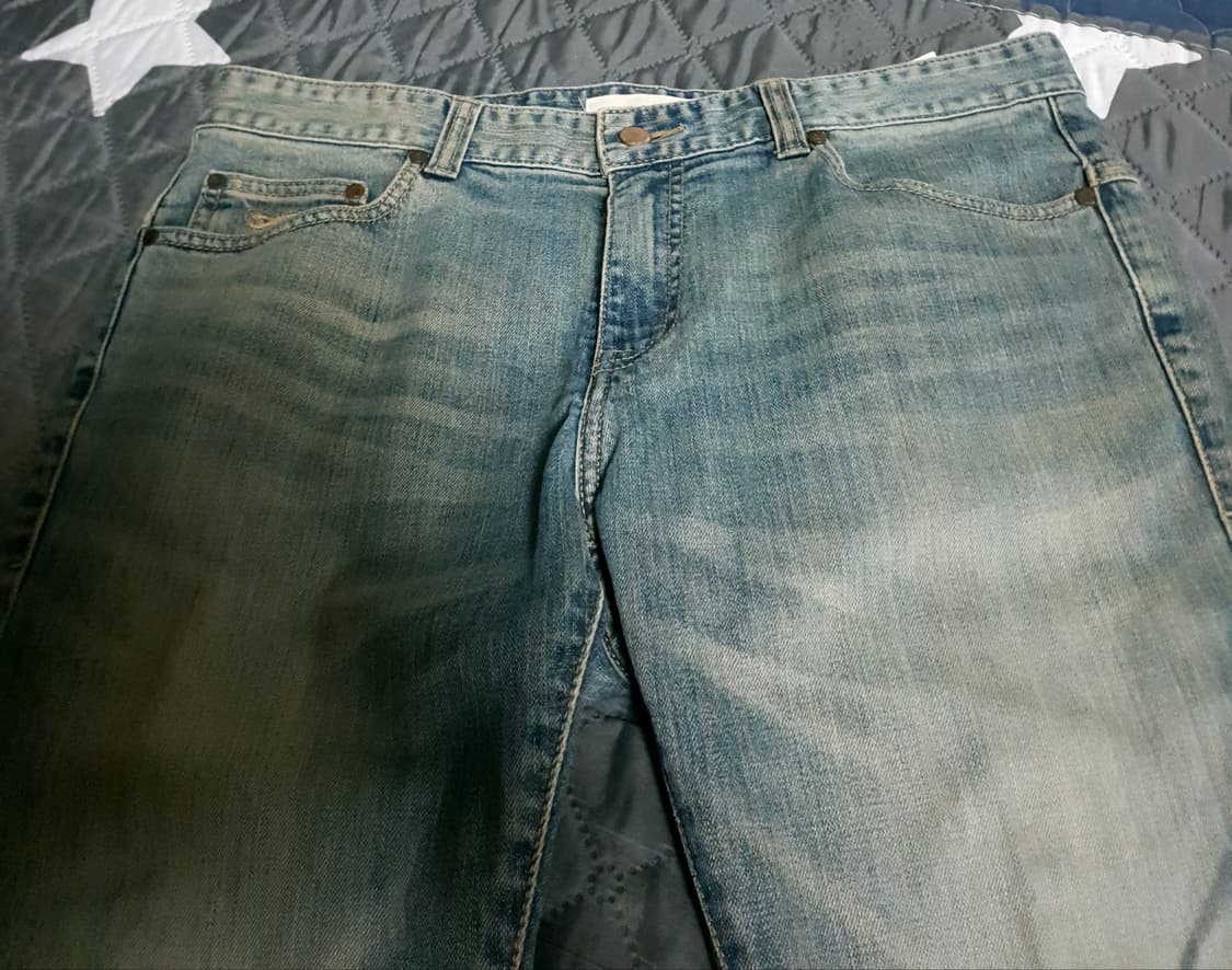 플랙진 롱 슬랜더 빈티지 워싱 513 USA 원사 데님팬츠 (M) 상품이미지2