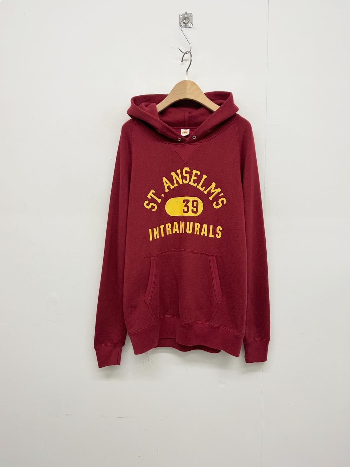 빈티지 러셀 RUSSELL ST.ANSELM'S 버건디 후드티 상품이미지1