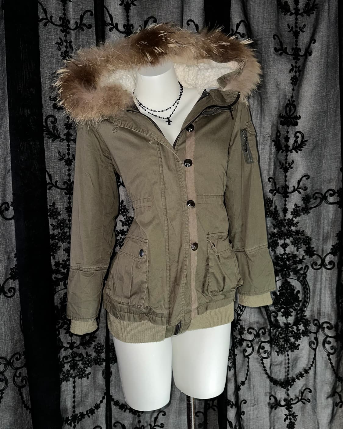 Khaki y2k jumper 상품이미지1