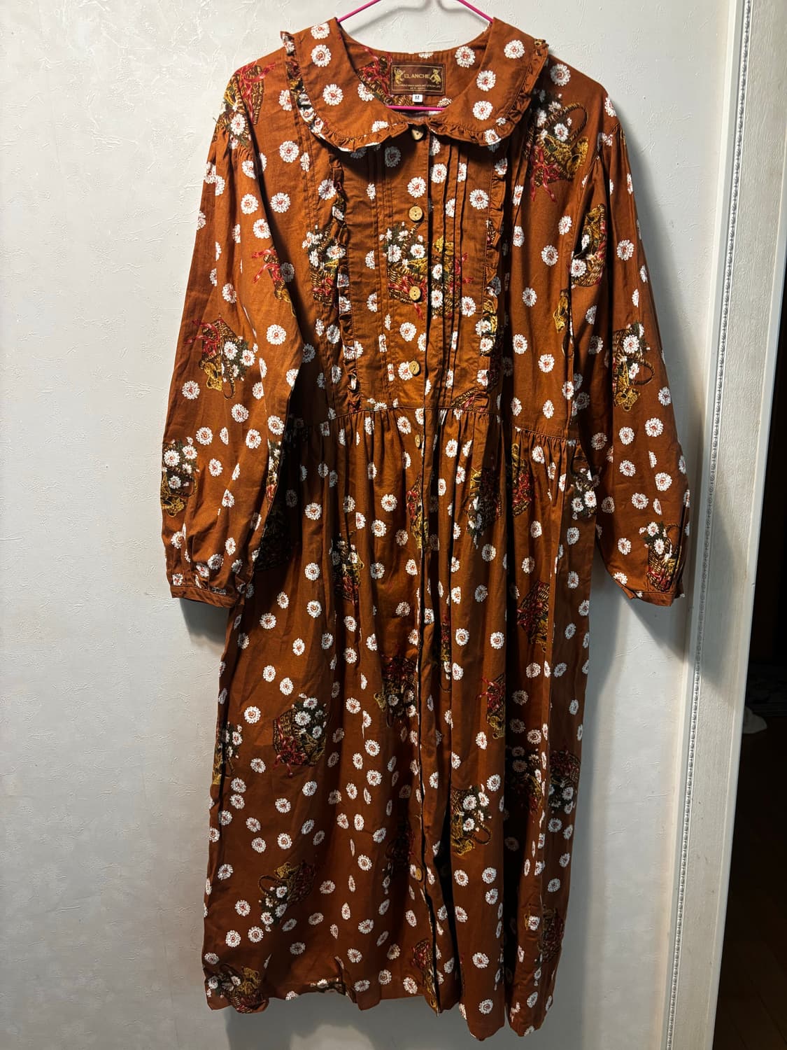 El anche 브라운 플라워 패턴 원피스 상품이미지1