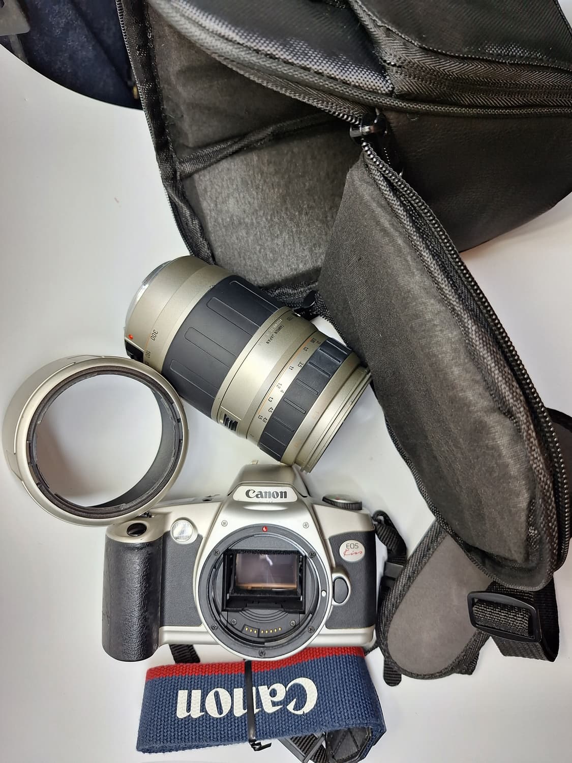 빈티지 필름카메라 풀세트/캐논 Eos kiss,탐론 70-300 망원렌즈 상품이미지3