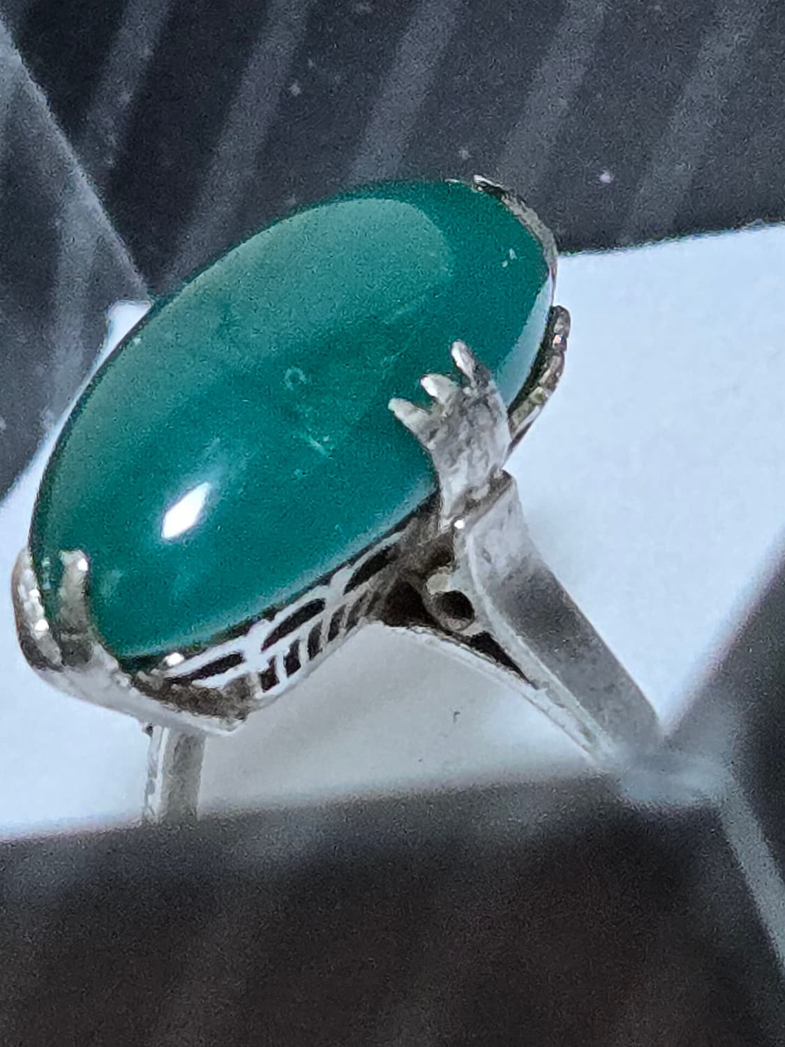 빈티지 실버 그린 오벌 스톤 링
vintage silver 11호 상품이미지4