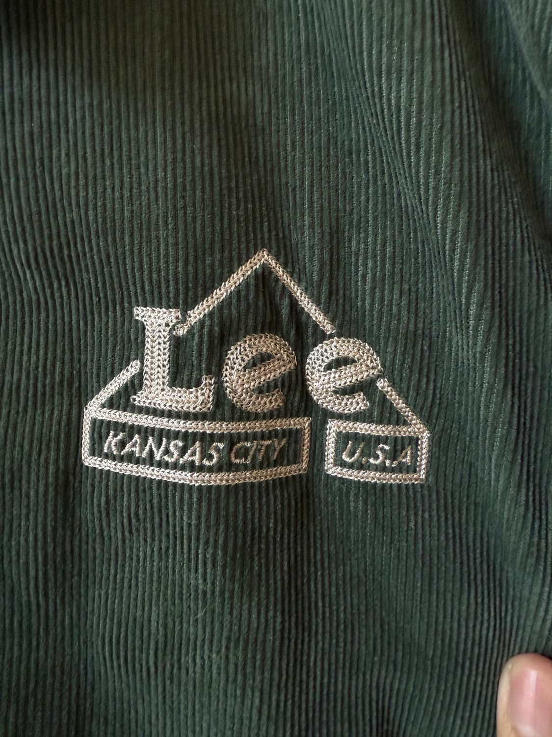 Lee 리 코듀로이 바시티 그린 L 상품이미지2