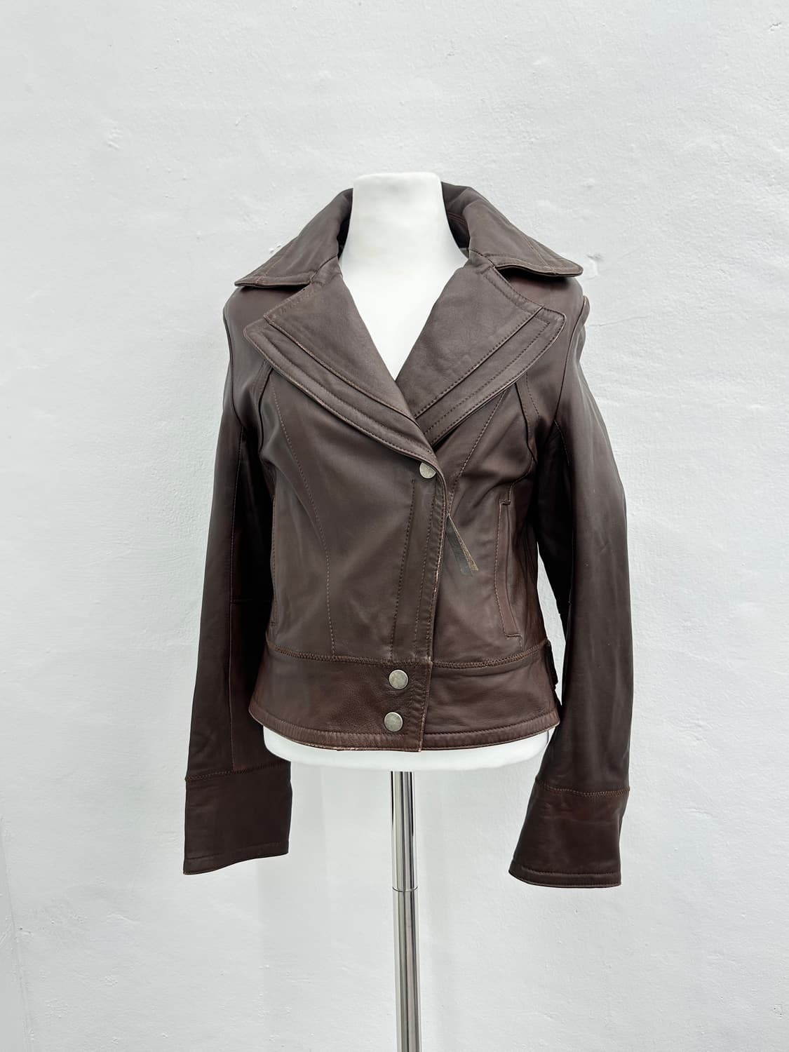 Opt jeans sheepskin leather asymmetric z 상품이미지1