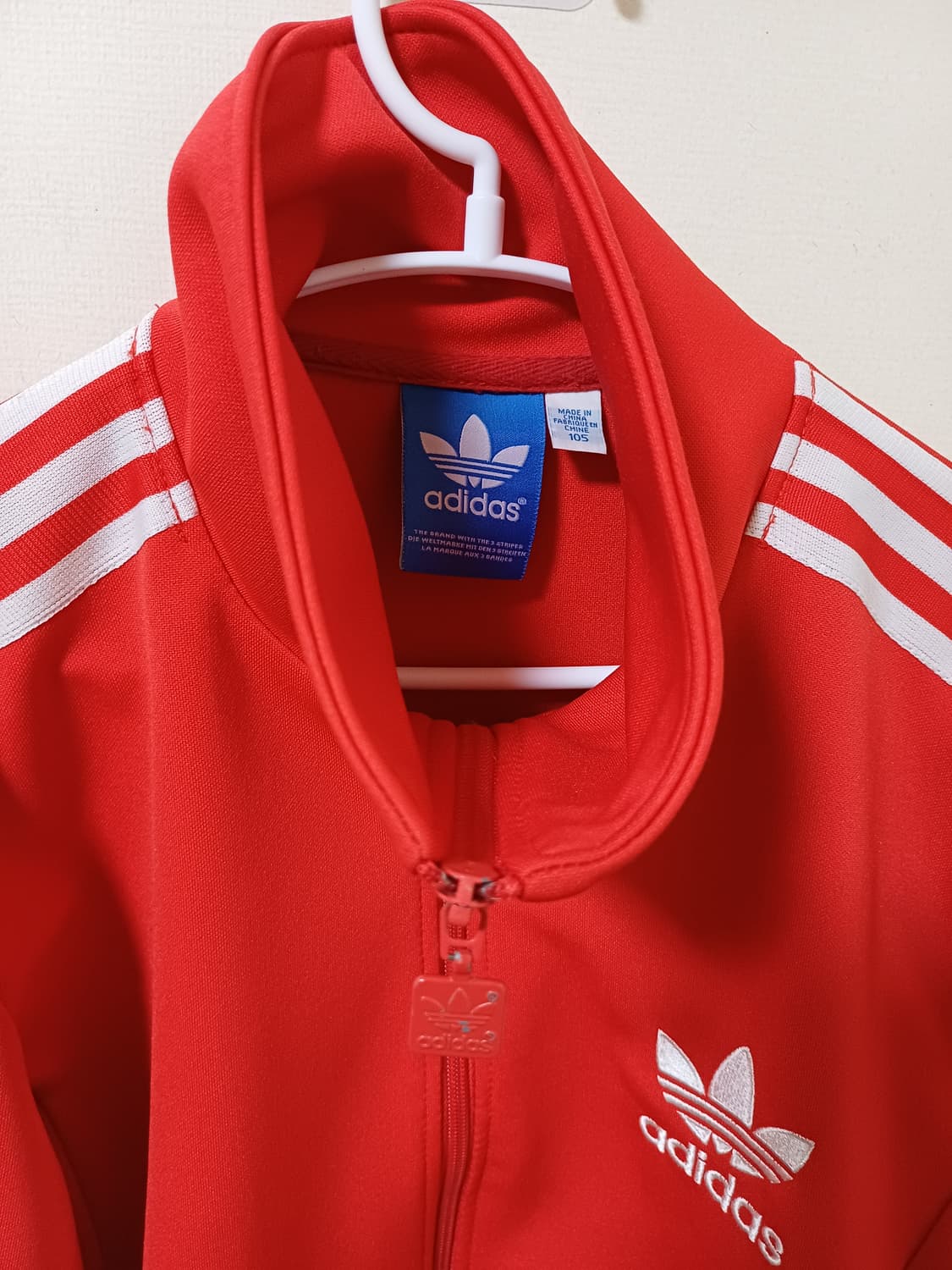 아디다스 빨간색 삼선 져지 105 상품이미지2
