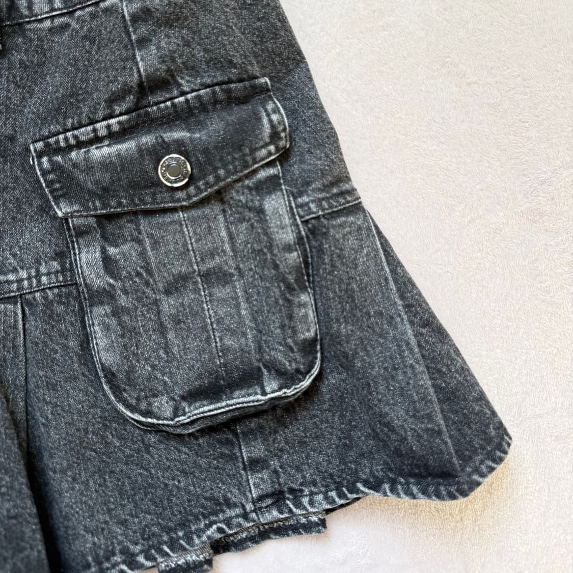 흑청 카고 스커트 상품이미지5