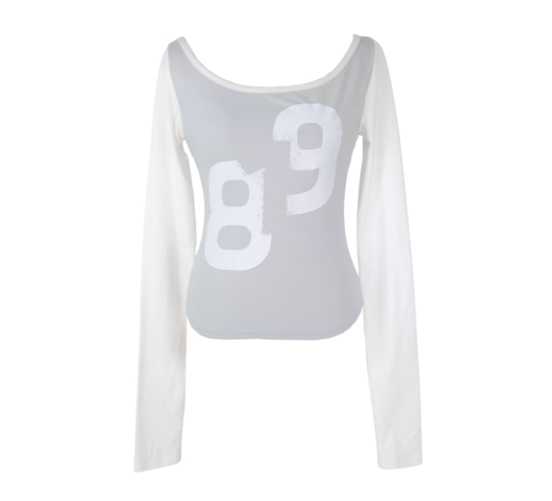 Back slit number T / WHITE 상품이미지1