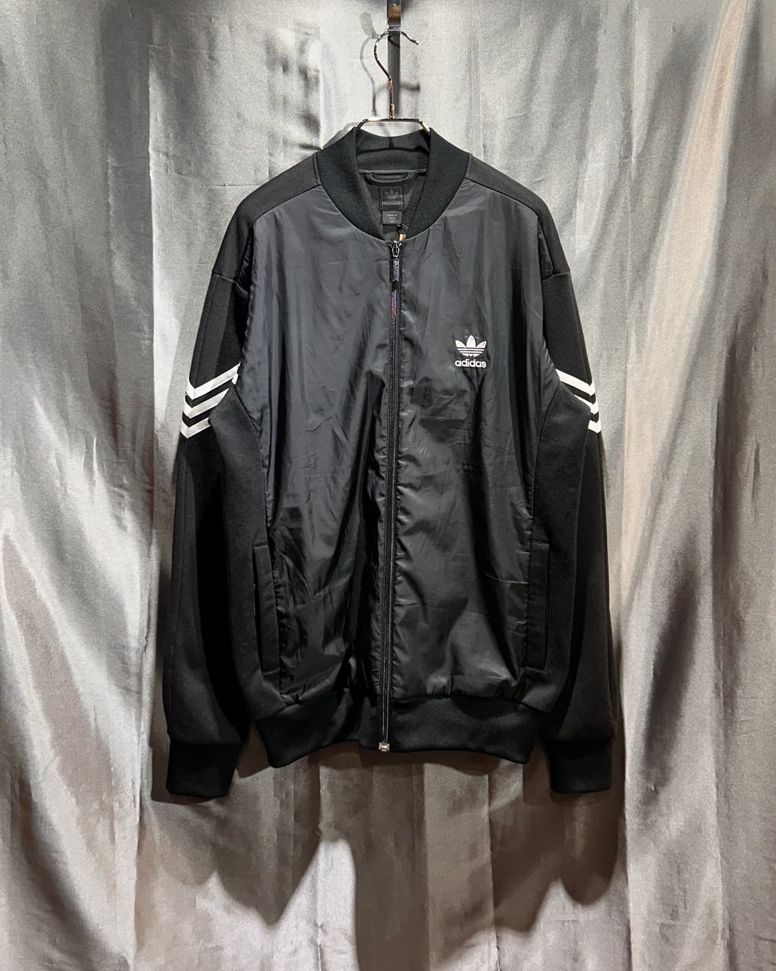 L 아디다스 오리지널스 삼선 봄버 나일론 믹스 자켓  상품이미지2
