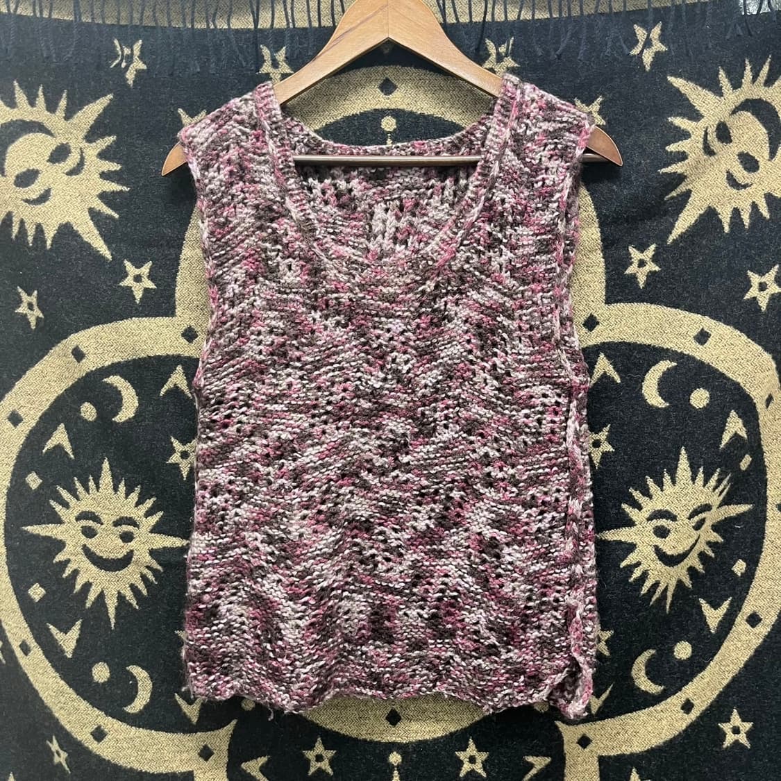 빈티지 에스닉 히피 패턴 뜨개 니트 베스트 K0022 상품이미지3