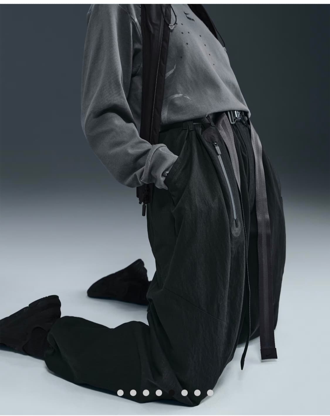 나이키 랩 ISPA 25FW 팬츠 S/M 블랙 상품이미지2