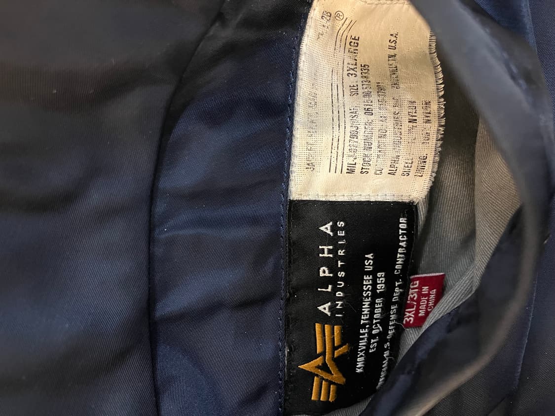 알파인더스트리 네이비 ma-1 3XL 상품이미지3