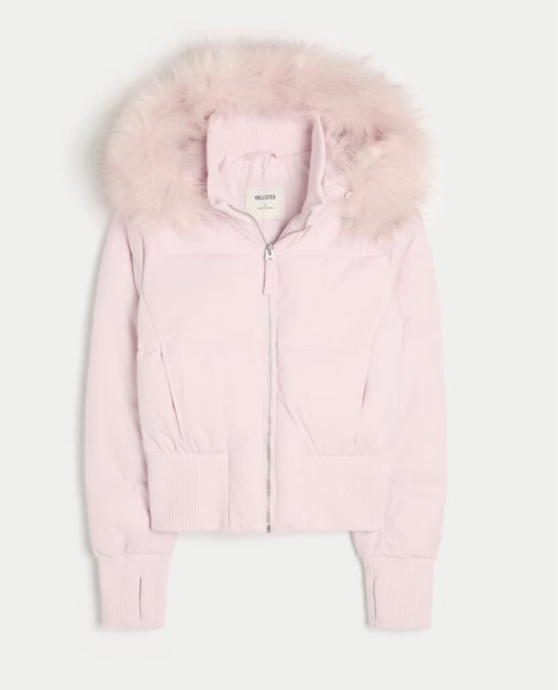 홀리스터 핑크 퍼 패딩S 상품이미지1