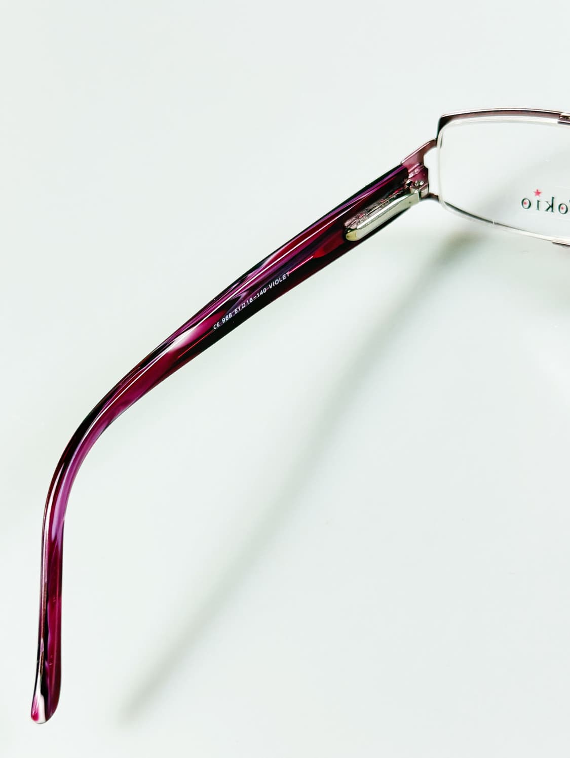 90s TOKIO 바이올렛 메탈 슬림 스퀘어 빈티지 안경 상품이미지8