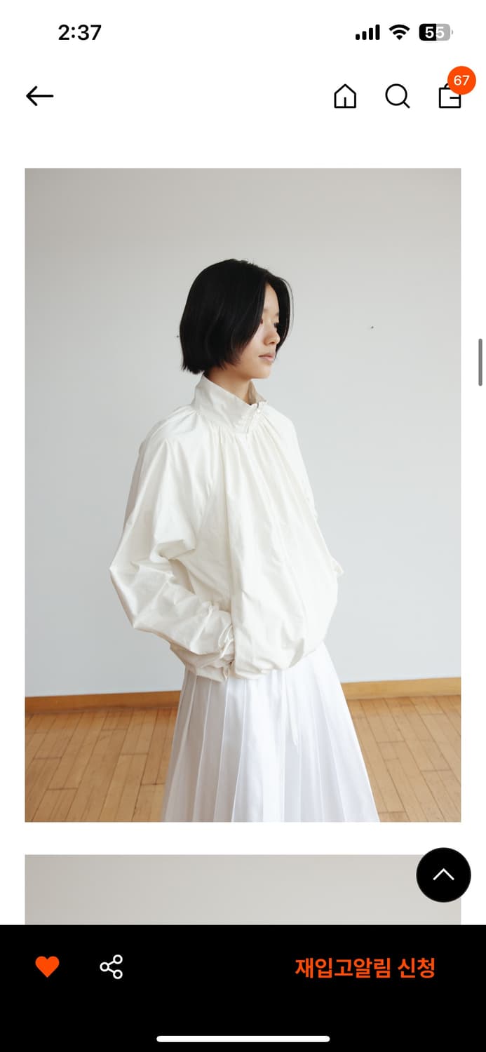 모노하 High neck volume jumper (ivory) 상품이미지1