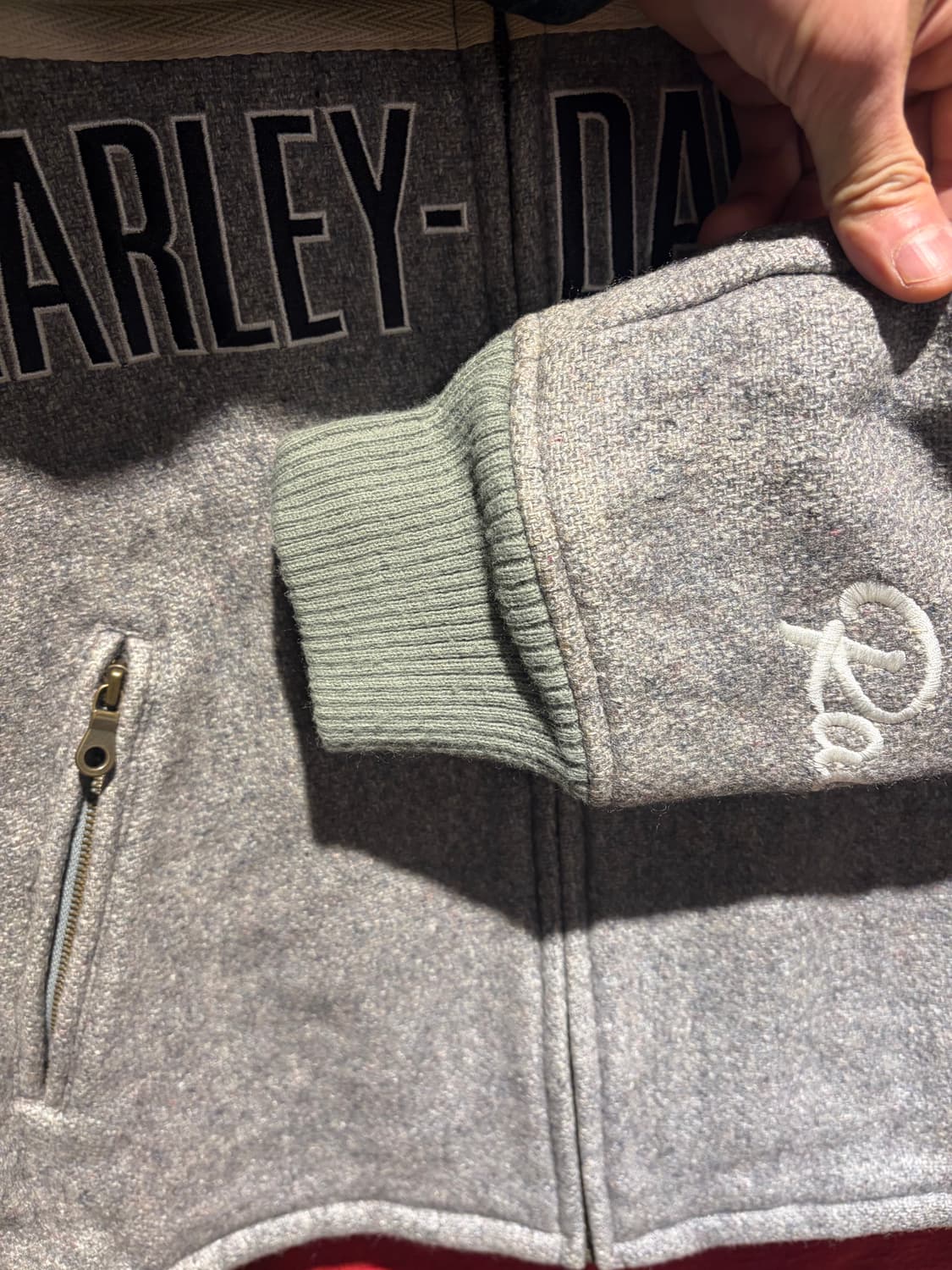 Harley davidson wool bomber jacket 상품이미지8