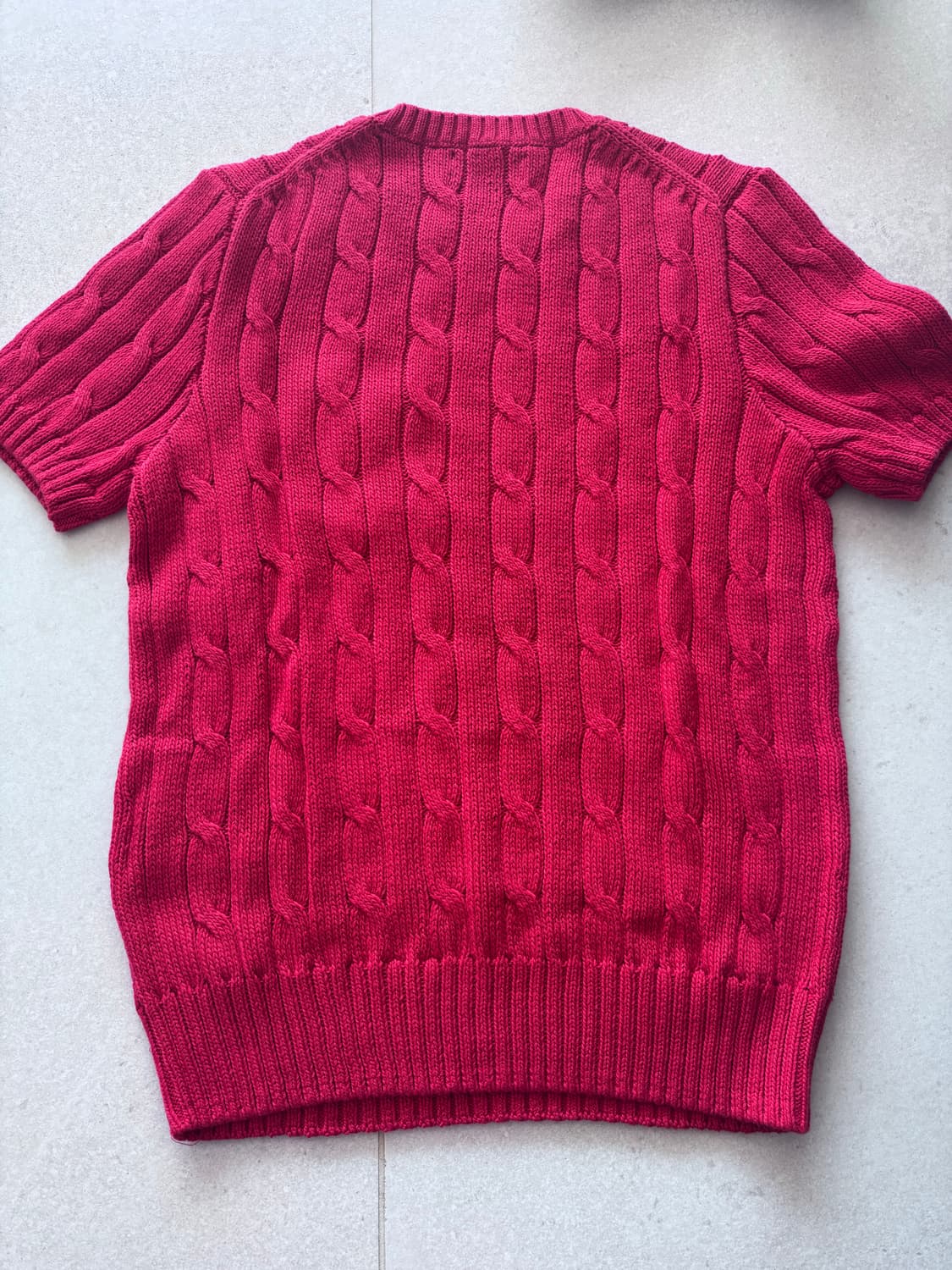 폴로 랄프로렌 반팔니트 레드 미착용 새상품 상품이미지3