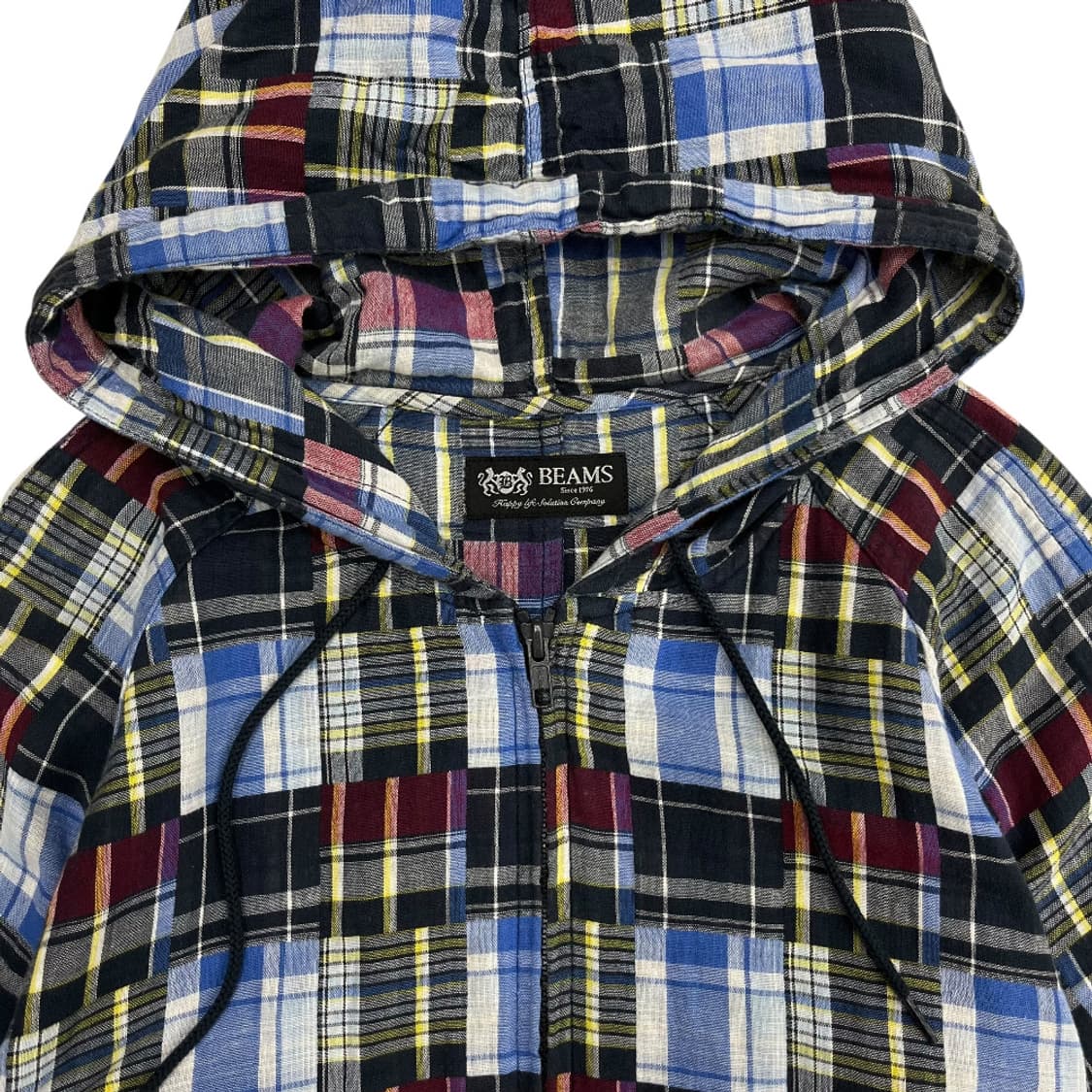 빔즈 타탄체크 린넨 후드집업 상품이미지5