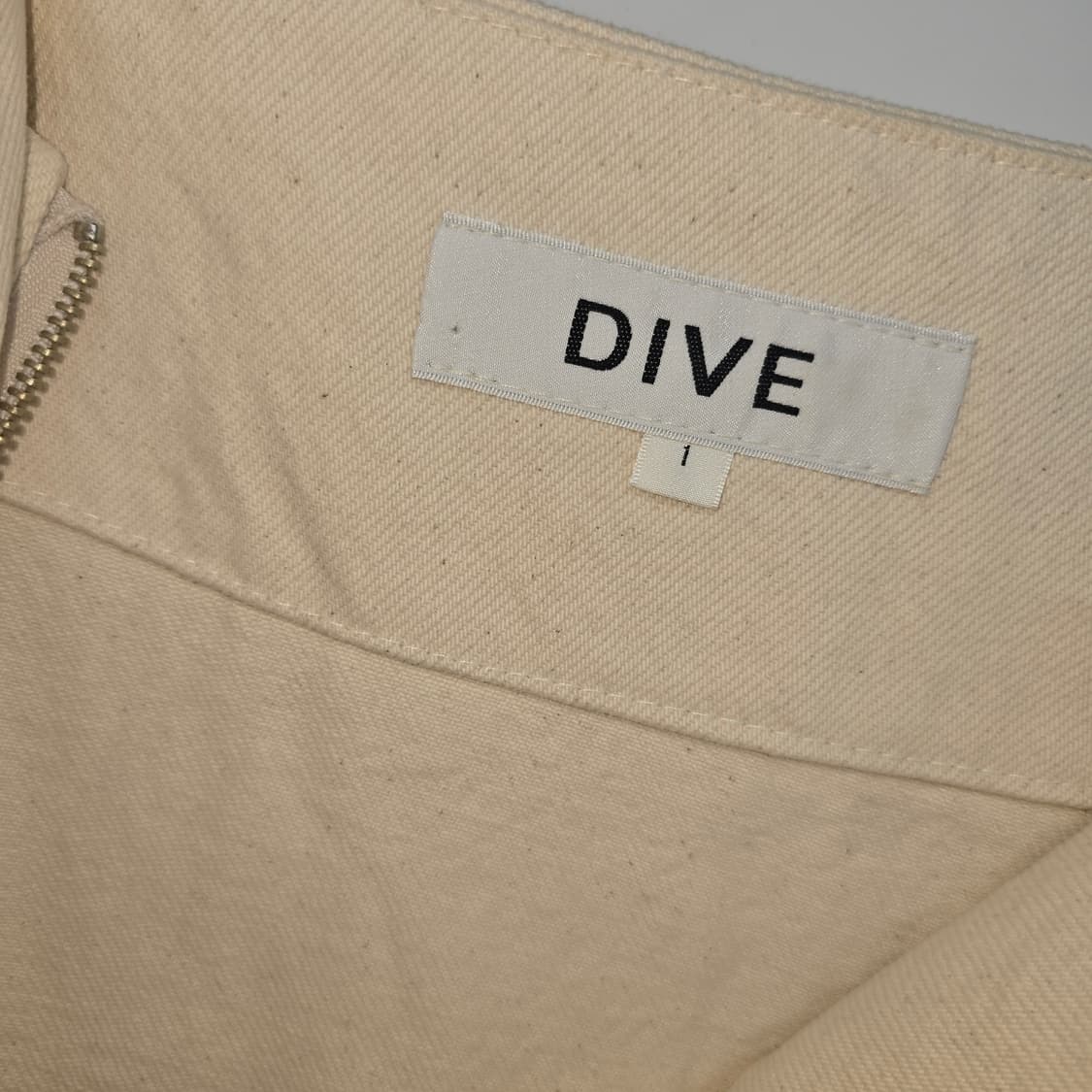 DIVE 베이지 랩 스커트 미디 청스커트 S 상품이미지6