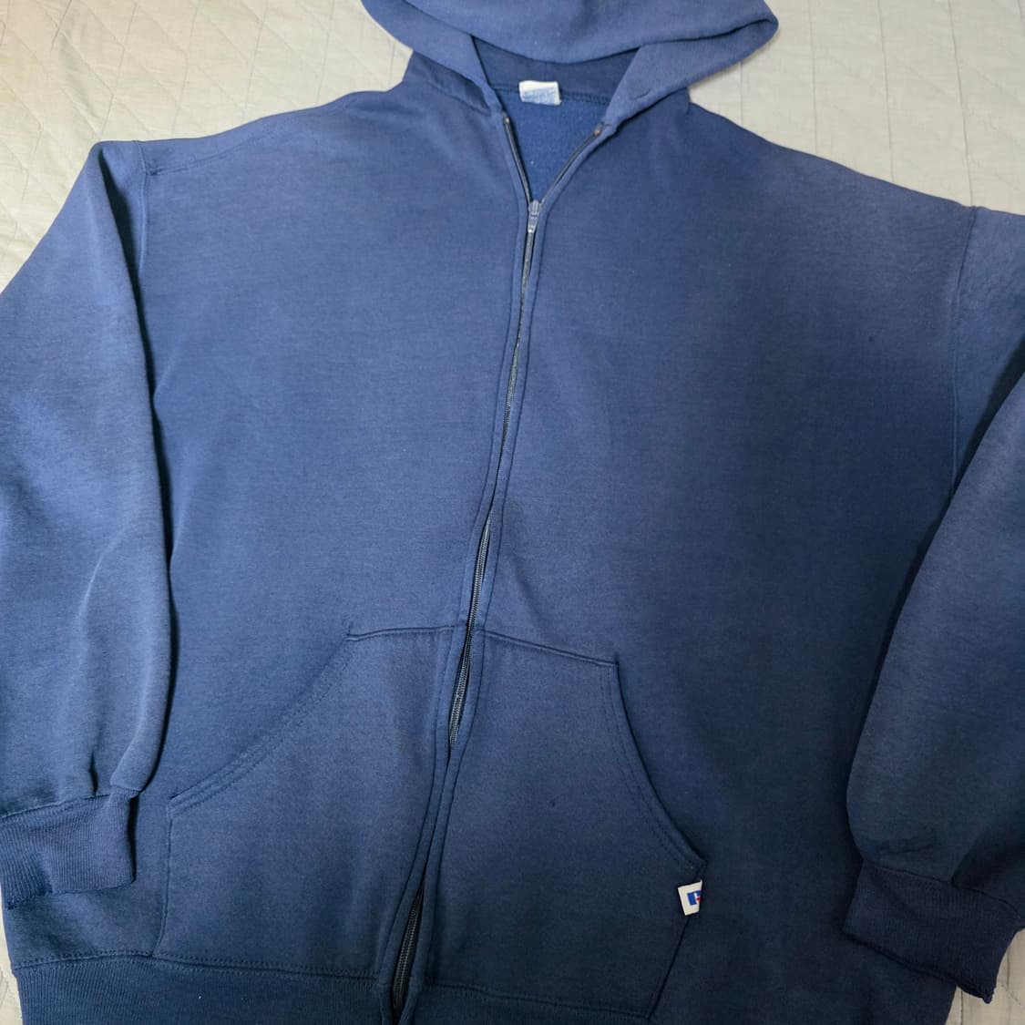 [XXL] 90s 러셀 애슬레틱 후드집업 네이비 하드페이드 ver.11 상품이미지2